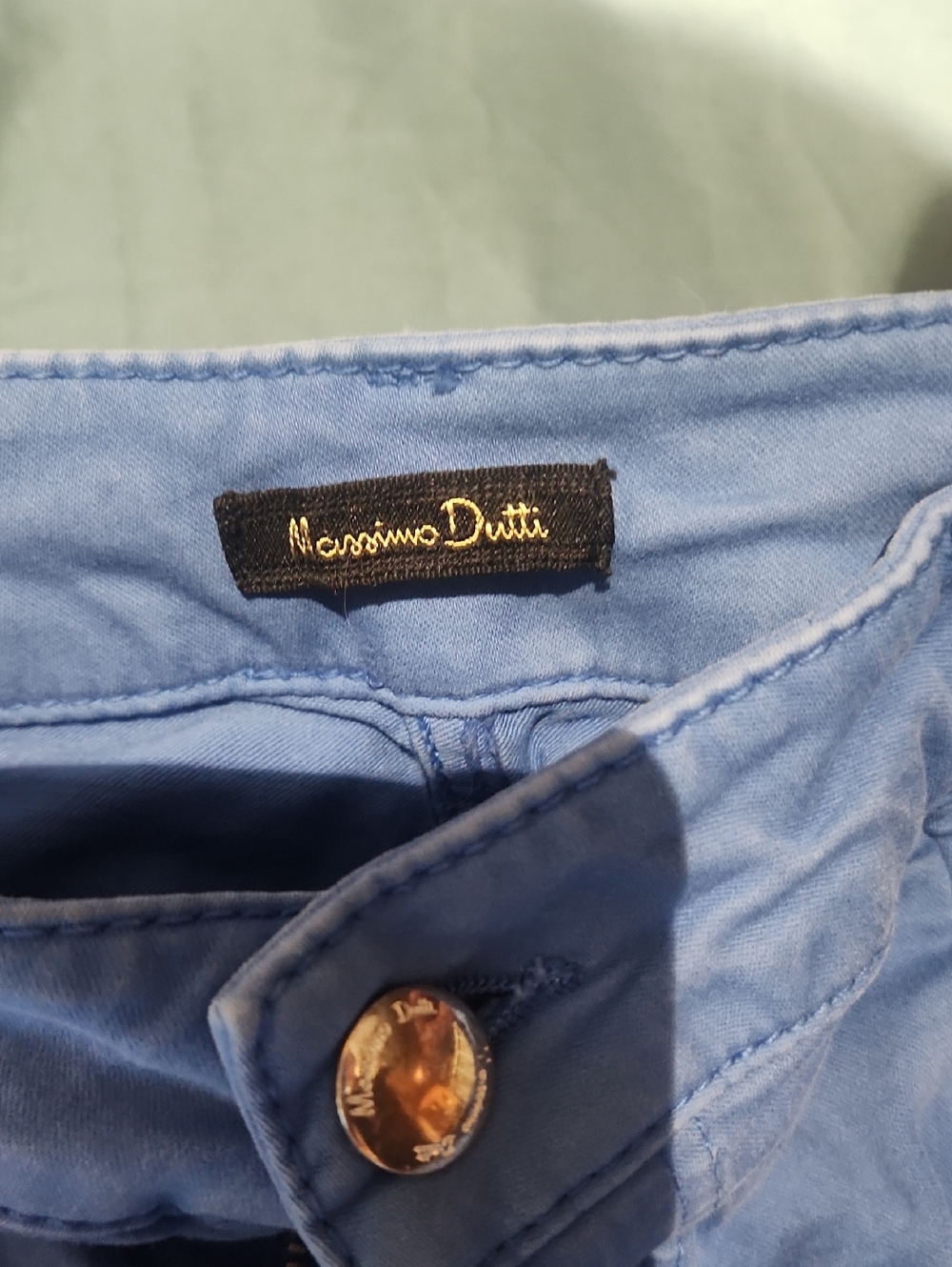 Massimo Dutti Sky Blue cotton trousers size 8